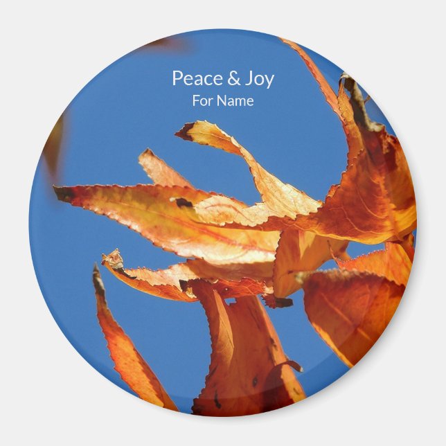 Autumn Leaves Round Magnet (Front)