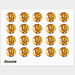Autumn Leaves [Round Seal] Classic Round Sticker