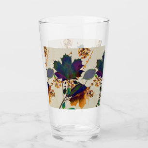 Autumn Leaves Royal Colours Glass Cup