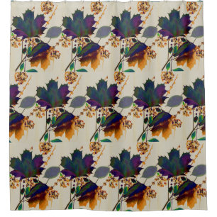 Autumn Leaves Royal Colours Shower Curtain