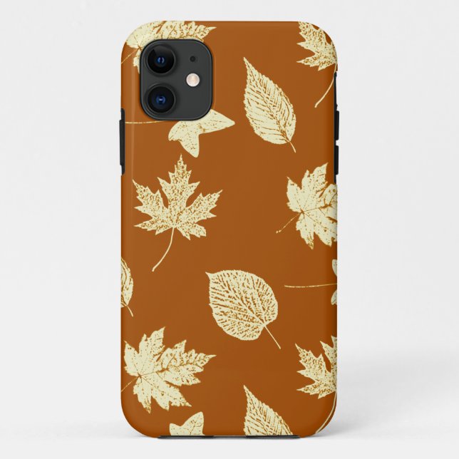 Autumn leaves - rust brown and cream Case-Mate iPhone case (Back)