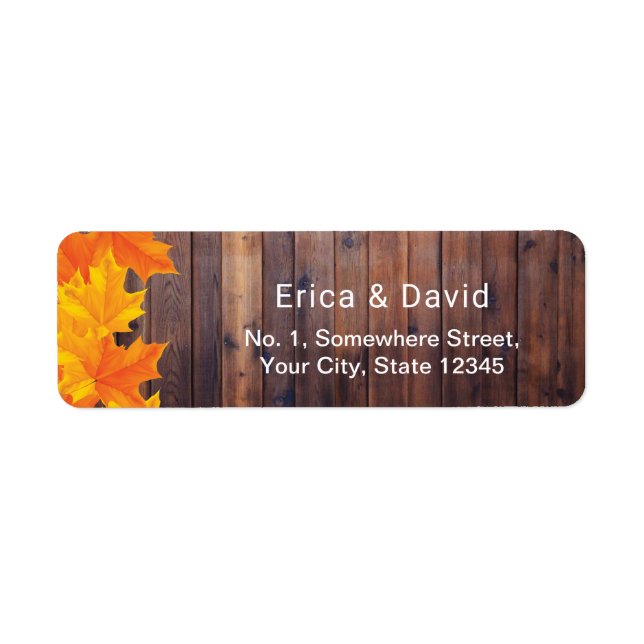 Autumn Leaves Rustic Barn Wood (Front)