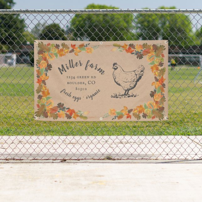 autumn leaves rustic script farm banner (Insitu)