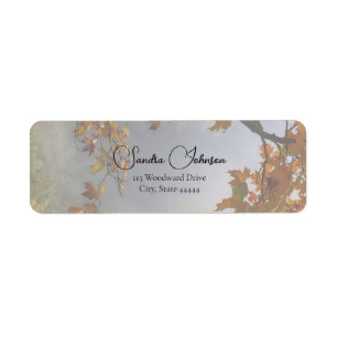 Autumn Leaves Rustic Wedding  Label