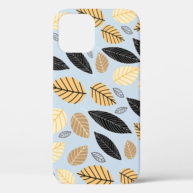 Autumn Leaves: Seamless Blue Background Case-Mate iPhone Case (Back)