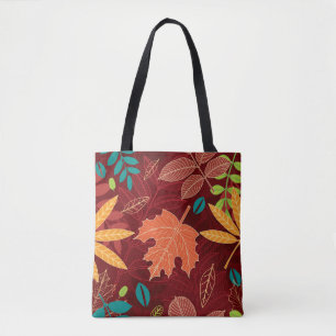 Autumn Leaves: Seamless Nature Pattern Tote Bag