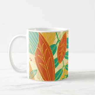 Autumn Leaves Seamless Pattern Coffee Mug