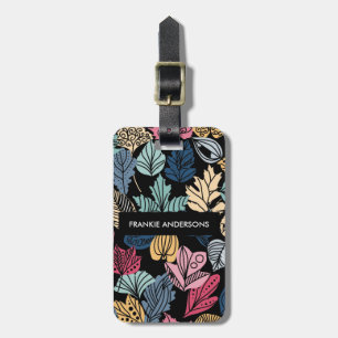 Autumn Leaves Seamless Pattern Personalised Luggage Tag