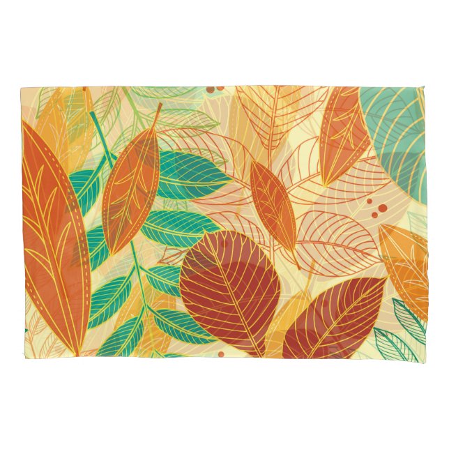 Autumn Leaves Seamless Pattern Pillowcase (Front)