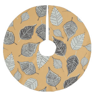 Autumn leaves, seamless vintage pattern. brushed polyester tree skirt