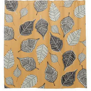 Autumn leaves, seamless vintage pattern. shower curtain