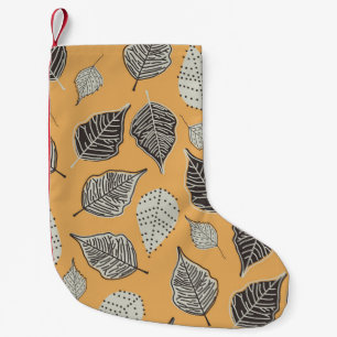 Autumn leaves, seamless vintage pattern. small christmas stocking