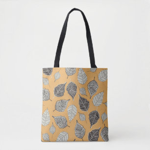 Autumn leaves, seamless vintage pattern. tote bag