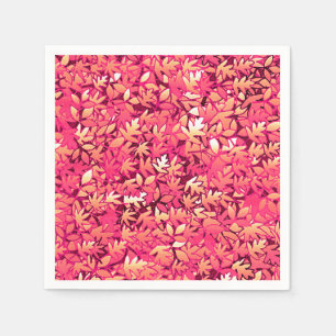 Autumn leaves, shades of red and orange napkin