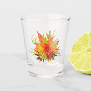 Autumn Leaves Shot Glass
