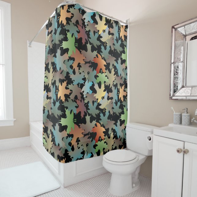 Autumn Leaves Shower Curtain (In Situ)