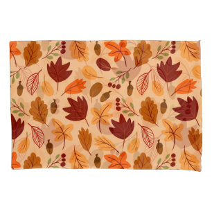 Autumn leaves, simple childish seamless pattern. pillowcase