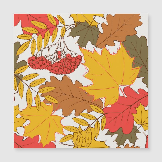 Autumn leaves, simple seamless pattern (Front)