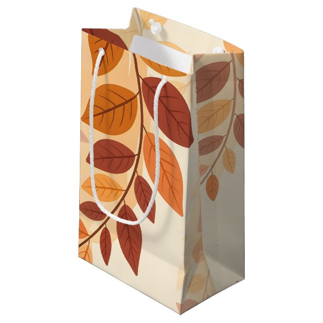 Autumn Leaves Small Gift Bag (Front Angled)