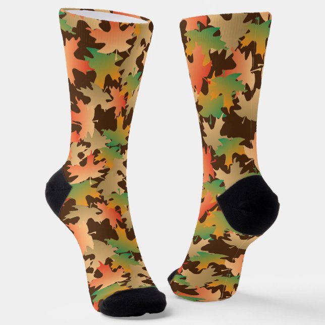 Autumn Leaves Socks (Angled)