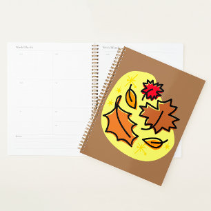 Autumn Leaves Spiral Planner