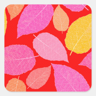 Autumn leaves . square sticker