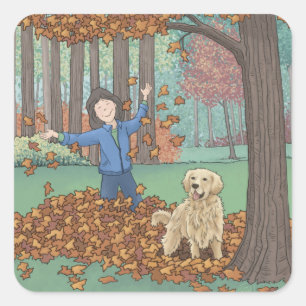 Autumn Leaves  Square Sticker