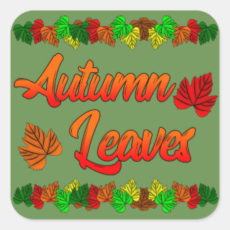Autumn Leaves Square Sticker