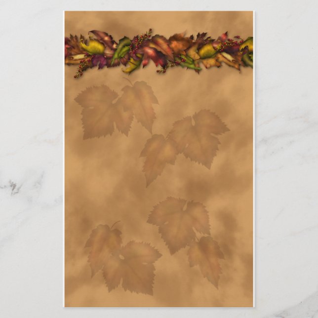 Autumn Leaves Stationery (Front)