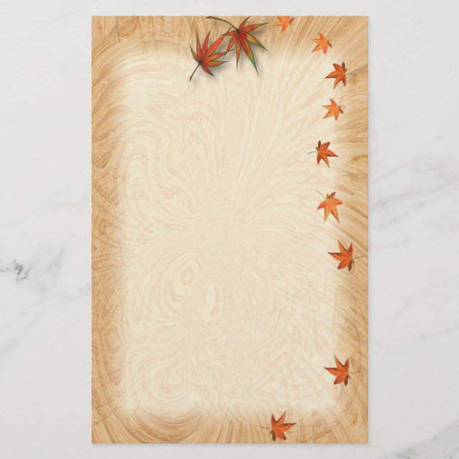 Autumn Leaves Stationery (Front)