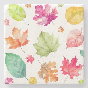 Autumn Leaves Stone Coaster