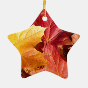 Autumn leaves - Stunning! Ceramic Tree Decoration