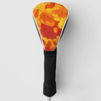 Autumn leaves styled design golf head cover