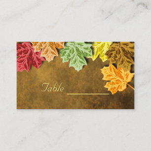 Autumn Leaves Table Card