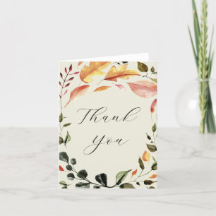 Autumn Leaves Thank You  Card