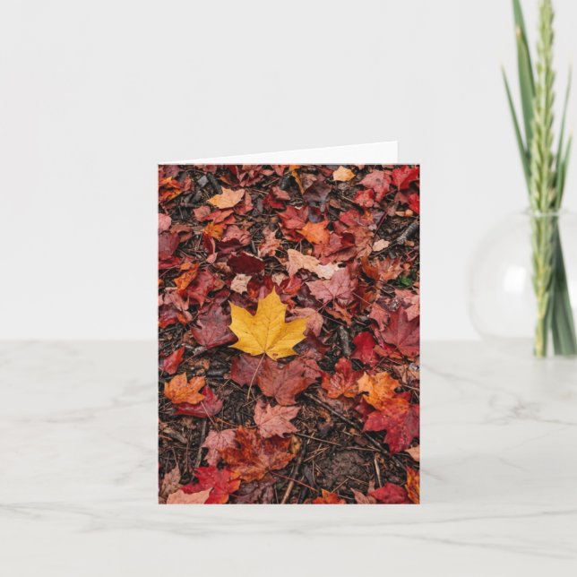 Autumn Leaves  Thank You Card (Front)