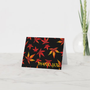Autumn Leaves THANK YOU Note Card