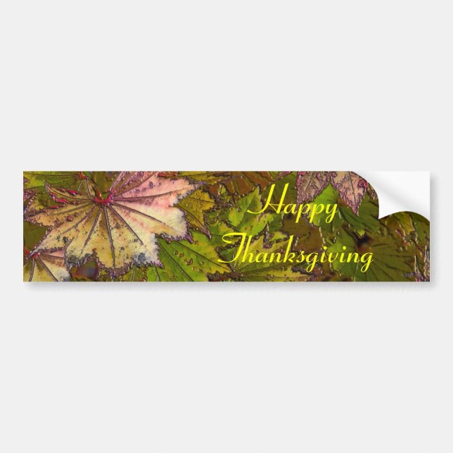 Autumn Leaves: Thanksgiving - Bumper Sticker (Front)