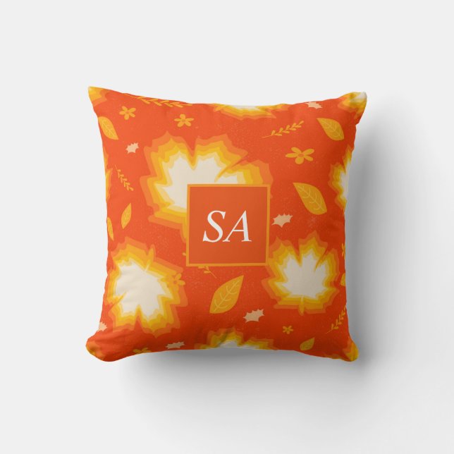 Autumn Leaves Thanksgiving Cushion (Front)