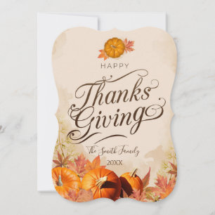 Autumn Leaves Thanksgiving Dinner party Invitation