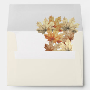 Autumn Leaves Thanksgiving Invitation Envelope