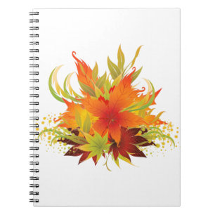 Autumn Leaves Thanksgiving Notebook