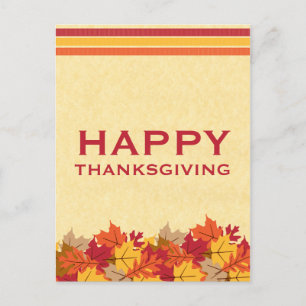 Autumn Leaves Thanksgiving Postcard