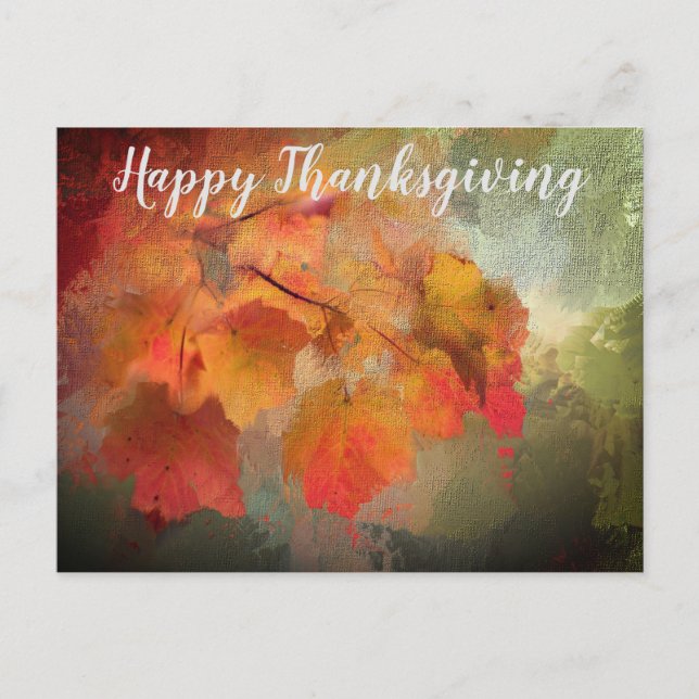 Autumn Leaves | Thanksgiving Postcard (Front)