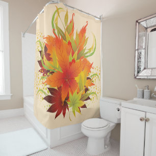 Autumn Leaves Thanksgiving Shower Curtain