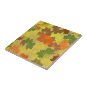 Autumn Leaves Thanksgiving Tile