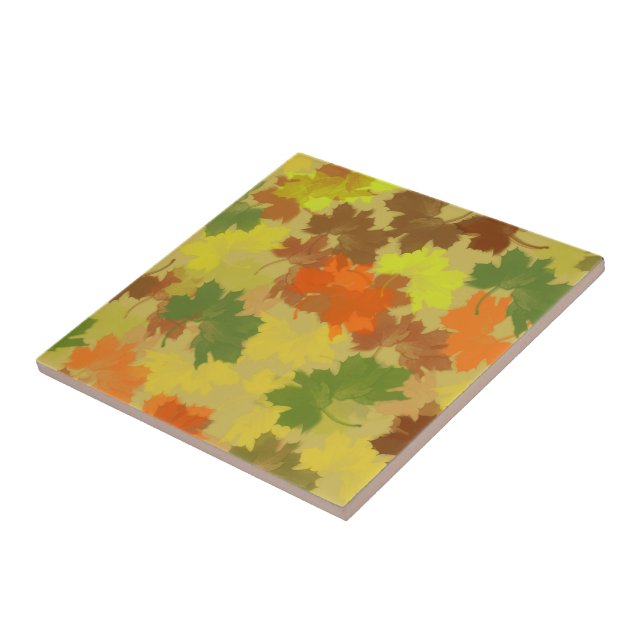 Autumn Leaves Thanksgiving Tile (Side)