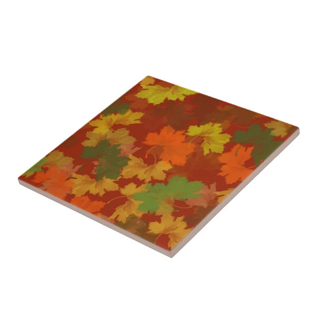Autumn Leaves Thanksgiving Tile (Side)