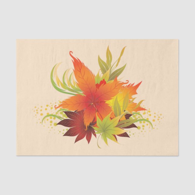 Autumn Leaves Thanksgiving Tissue Paper (Front)