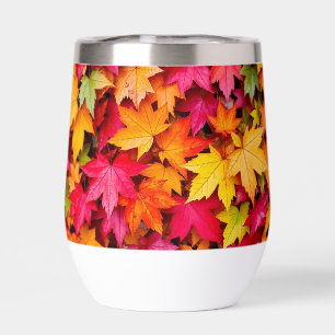 Autumn Leaves Thermal Tumbler With Fall Colours